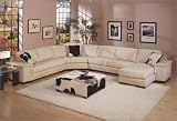 Kathy Ireland Home by Omnia Furniture MER - SEC Mercedes 4 Piece Leather Sectional