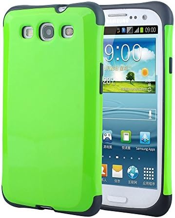 S3 Case, Tekkmon Samsung Galaxy S3 Case Dual Layer Skin Cover for Samsung Galaxy S3 i9300, Green