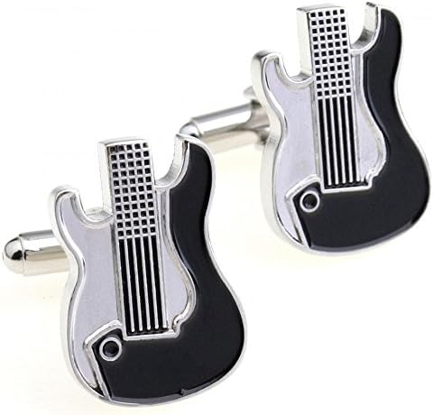 USMONON Fashion brand black electric guitar personality style cufflinks fashion cufflink Cufflinks for mens wedding cuff links