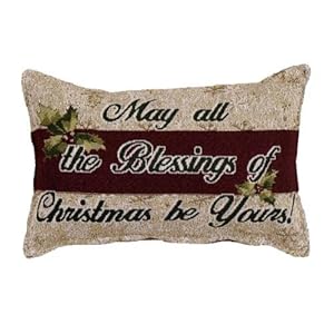 May All The Blessing of Christmas be Yours Tapestry Toss Pillow