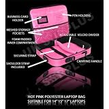 Quality Pink Polyester 14 inch , 15 inch , 17 inch (16.4 inch widescreen) Notebook / Laptop bag / case