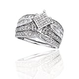 14K White Gold 7/8 ct. Multi Diamond Bridal Engagement Set 51kA5Z9%2BuwL. SL160 14K White Gold 7/8 ct. Multi Diamond Bridal Engagement Set