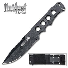 Combat Commander, Black Stainless Handle, Black Blade, Plain