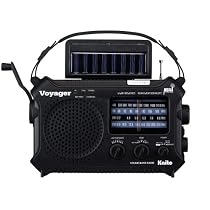Kaito Electronics Inc. KA500BLK Voyager Solar/Dynamo Emergency Radio - Black