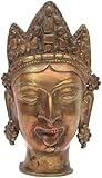 IMAGE OF Goddess Kali Mask - Brass Sculpture