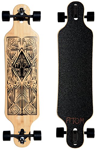 Atom Longboards Bamboo Drop Through Longboard, Tiki, 40-Inch Images