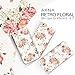 iPhone 6 Vintage Case, Akna Retro Floral Series[3D Pattern][Slim Cover][Semi-soft Rubber Oil Coating][Vintage Flower Pattern]Back Case for iPhone 6 - 4.7” iPhone - [Vintage White]
