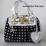 【サマンサタバサ】ハンドバッグ★ショルダーバッグ★2WAYで使える【Samantha Thavasa】【並行輸入品】カラーホワイトｘブラック 　ST01A