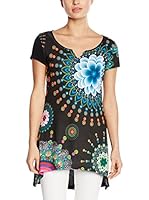 Desigual Camiseta Manga Corta (Negro)