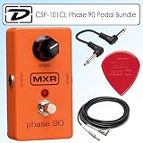 MXR CSP-101CL Custom Shop Script Phase 90 with LED Phaser Pedal Bundle