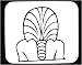 Mouse Pad with decorated, black and white, abstract, fan, Africa, Egypt, ancient, art, Middle East