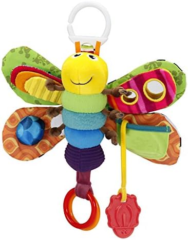 Baby/Infant/Newborn/Children Toy|Frieddy The Firefly With Clicking Rings - Ladybag Pull Out Teether - Wings With Crinkles - Knotties - Mirrors - Squeaker| HQ Toy For Girls/Boys|Hang On The Crib/Buggy