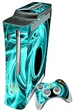 XBOX 360 Aqua Energy DIGIWRAP Skin & 2 Matching Controller Skins