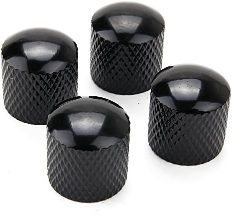 Beyond Electric Guitar Bass Volume Tone Control Dome Knobs Black Pack of 4