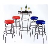 Chrome Classical Designed Red And Blue Bar Set by 