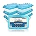 Meal Prepster 1-Compartment Food Prep Containers - FDA Approved √ - Reusable, Microwavable, BPA-Free Food Storage Container Sets (28 OZ) (7-pack, Clear / Blue Lid)