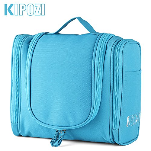 KIPOZI Hanging Toiletry Bag for Men & Women Rugged & Water Resistant with Mesh Pockets & Sturdy Hook Travel Shower Bag