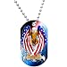 US American Flag Wing Eagle Dog Tag Necklace