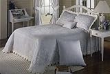 Abigail Adams Matelasse Bedspread - Twin - French Blue