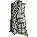 Volcom Juniors Swaddle Vest, Black Plaid, X-Large