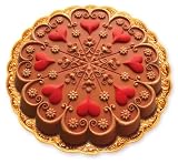Zanda Panda 9 Inch Kaleidoscope Heart Mold, Bright Red