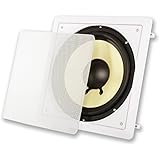 Acoustic Audio HDS10 10-Inch In Wall Kevlar Subwoofer (White)