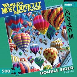 Balloons 500 pc Double-Sided World's Most Difficult Jigsaw Puzzle by Buffalo Games