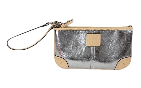 coach wristlets metallic