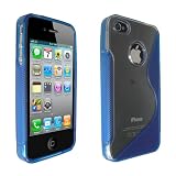 Nuovo Qualit� Blu S-Linea Silicone Gel Custodia Per Apple iPhone 4S Siri 4G 4th Generazione Gen 16Gb 32Gb E 64Gb Da Yousavedi Yousave