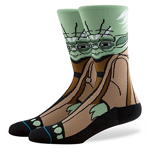 Stance Men's Yoda Crew Socks, Green, Large