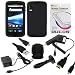 GTMax Black Soft Silicone Case + Clear LCD Screen Protector + Car Charger + Home Charger + USB Sync Cable + Car Mount Holder + Micro HDMI to HDMI Cable for AT&T Motorola Atrix 4G MB860