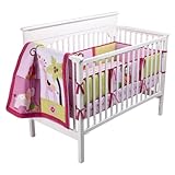 Tiddliwinks Sweet Safari 3pc Baby Bedding Set - Pink/Green