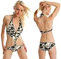 CAMOUFLAGE Monokini Bikini RING Tarnmuster in verschiedenen Farben