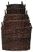 Country Hand Woven Round Sapling Baskets Set / 5, Large=20.5"D x 15"H