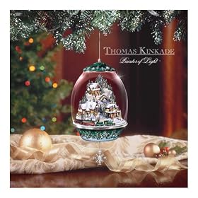 Thomas Kinkade Animated And Lighted Ornament: Christmas Village Enchantment by The Bradford Editions