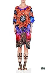 Georgette Animal Print Short Crystals Crystal  Dress