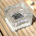 Solar Glass Ice Brick Path Light - White LED (4 Set Deal)