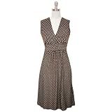 Brown & White Polka Dot Lightweight Long Dress