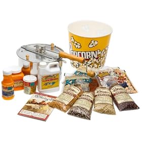 The Ultimate Popcorn Lover's Original Whirley Pop Stovetop Popcorn Popper Set