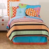 Little Miss Matched Zany Flowers Full Quilt with Two Bonus Pillows