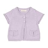 Toffee Moon Baby Girls Lavender Short Sleeve Cardigan