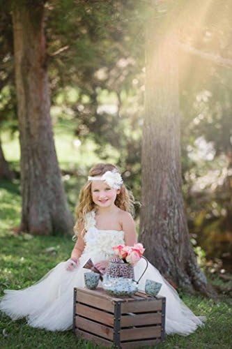 Trendy Bambini Little Girls' Flower Tutu Dress 6 WHITE