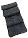Handmade Alpaca Natural Fiber Scarf - Honest Charcoal (Long/hand-crocheted Border)