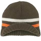 striped knit brim hat