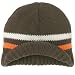 striped knit brim hat