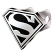 Superman "S" Logo Brushed Aluminum Hitch Plug
