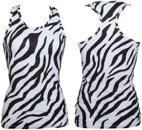 Black and White Zebra Print Racer Tank Practice Shirt Youth Sizes