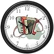 Accordion - Musical Instrument - Music Theme Wall Clock by WatchBuddy Timepieces (Black Frame)