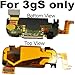 Usb Charger Port Dock Flex Cable + Mic + Buzzer Ringer Or Loud Speaker + Antenna Sticker Receiver Pre-assembled / Assembly For Iphone 3gs ( Not For 3g )