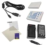 GTMax Replacement Standard Lithium-Ion Battery + USB Data Cable + Battery Charger w/ Car Adapter + Universal LCD Screen Protector for Nikon Performance Series CoolPix P90 / CoolPix P6000 / CoolPix P5100 / CoolPix P80 / CoolPix P80 / CoolPix P5000